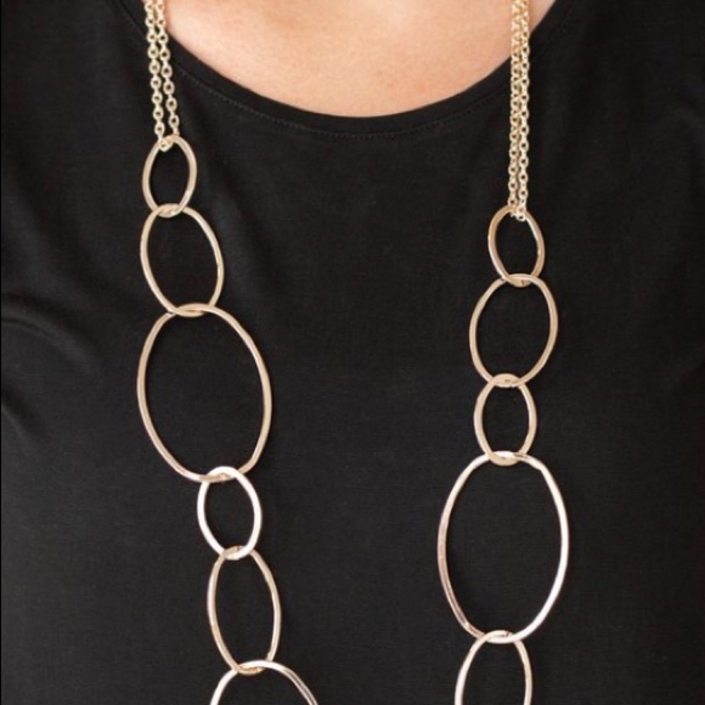 SALE⚡️ Rose Gold large link necklace and earrings